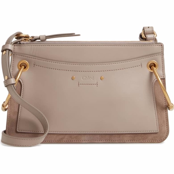CHLOÉ Small 'Roy' Motty Grey Leather Shoulder Bag - Picture 1 of 8